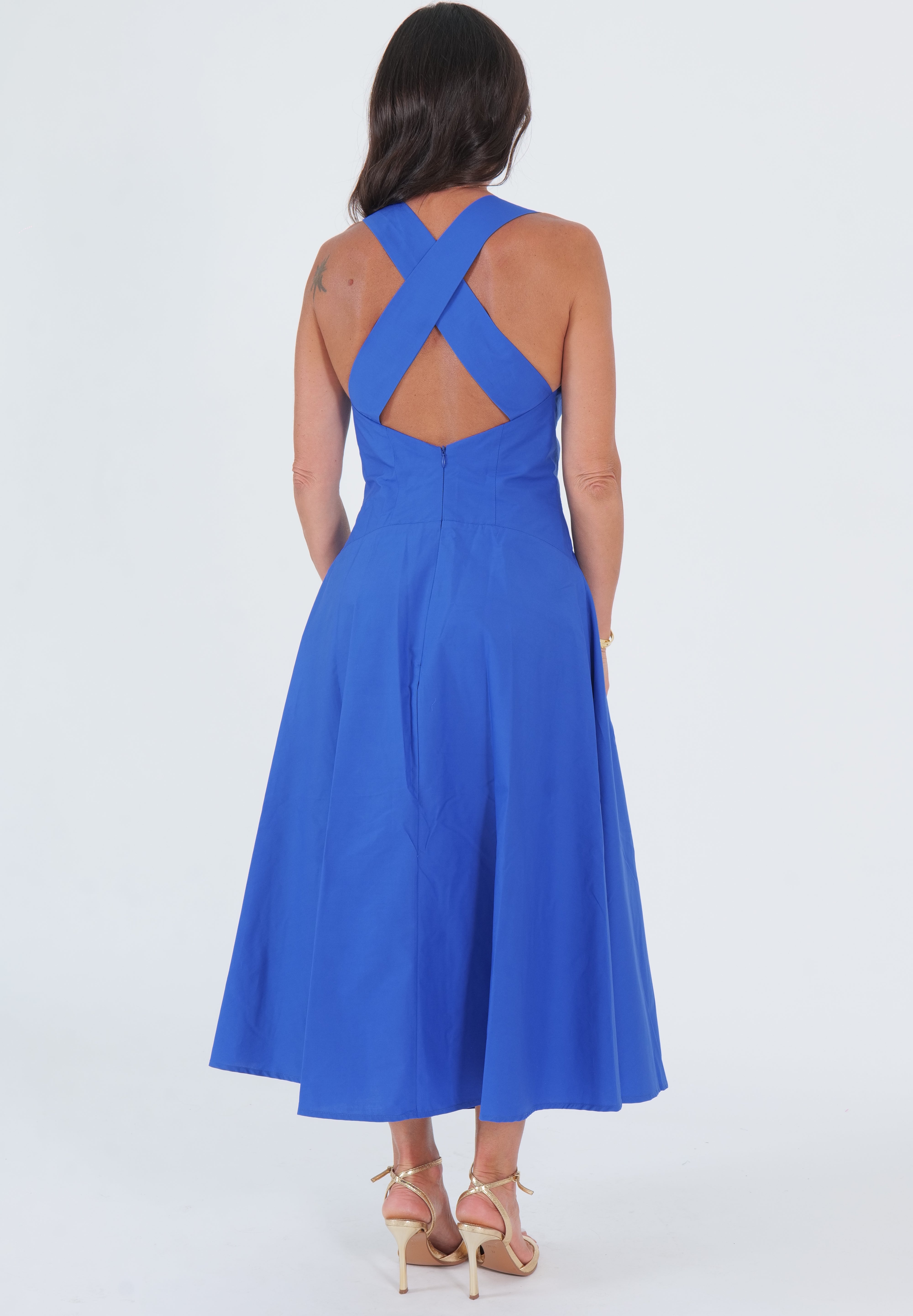 ABITO SCOLLO V BLU