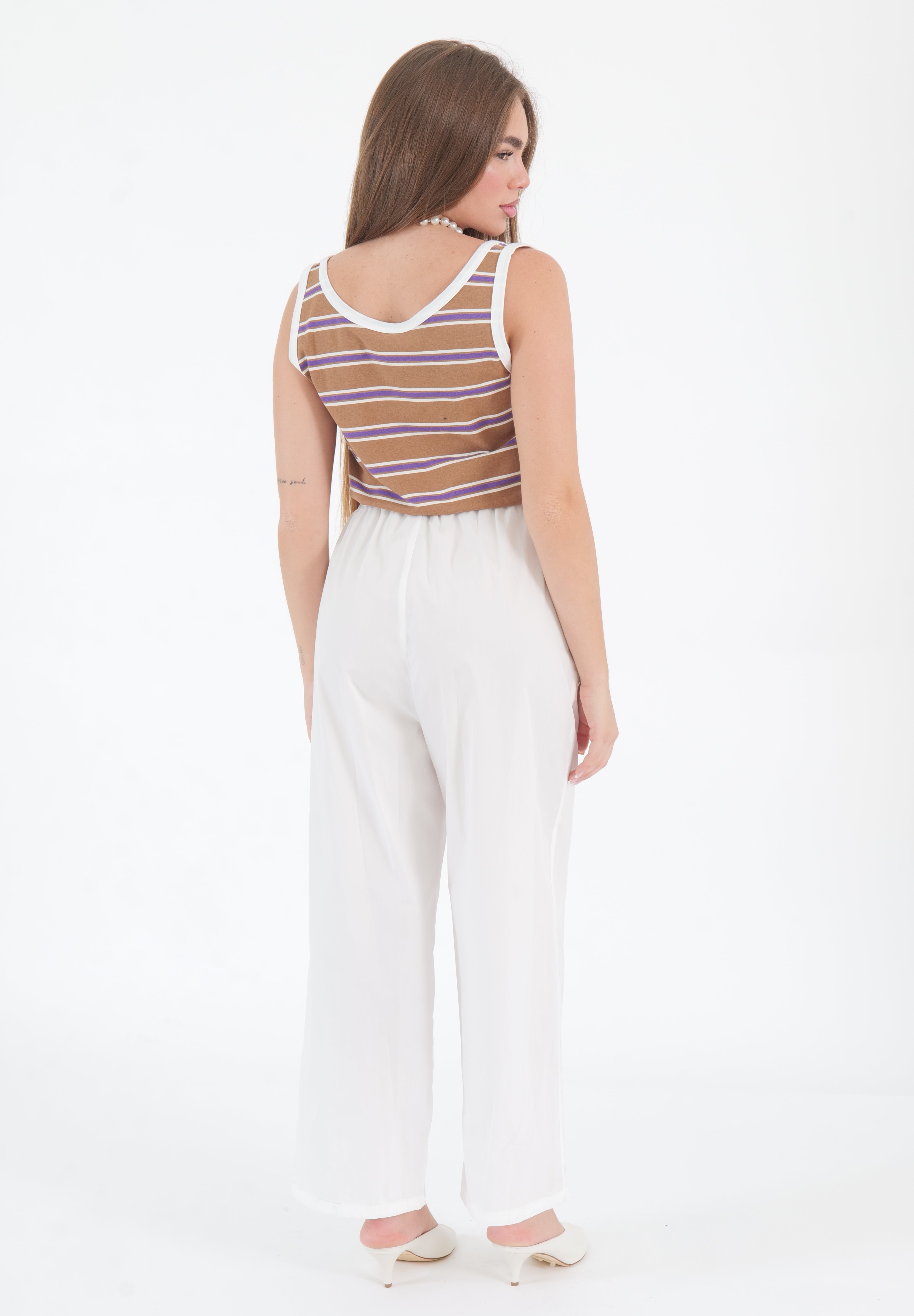 JUMPSUIT BIANCA VIOLA E CAMMELLO