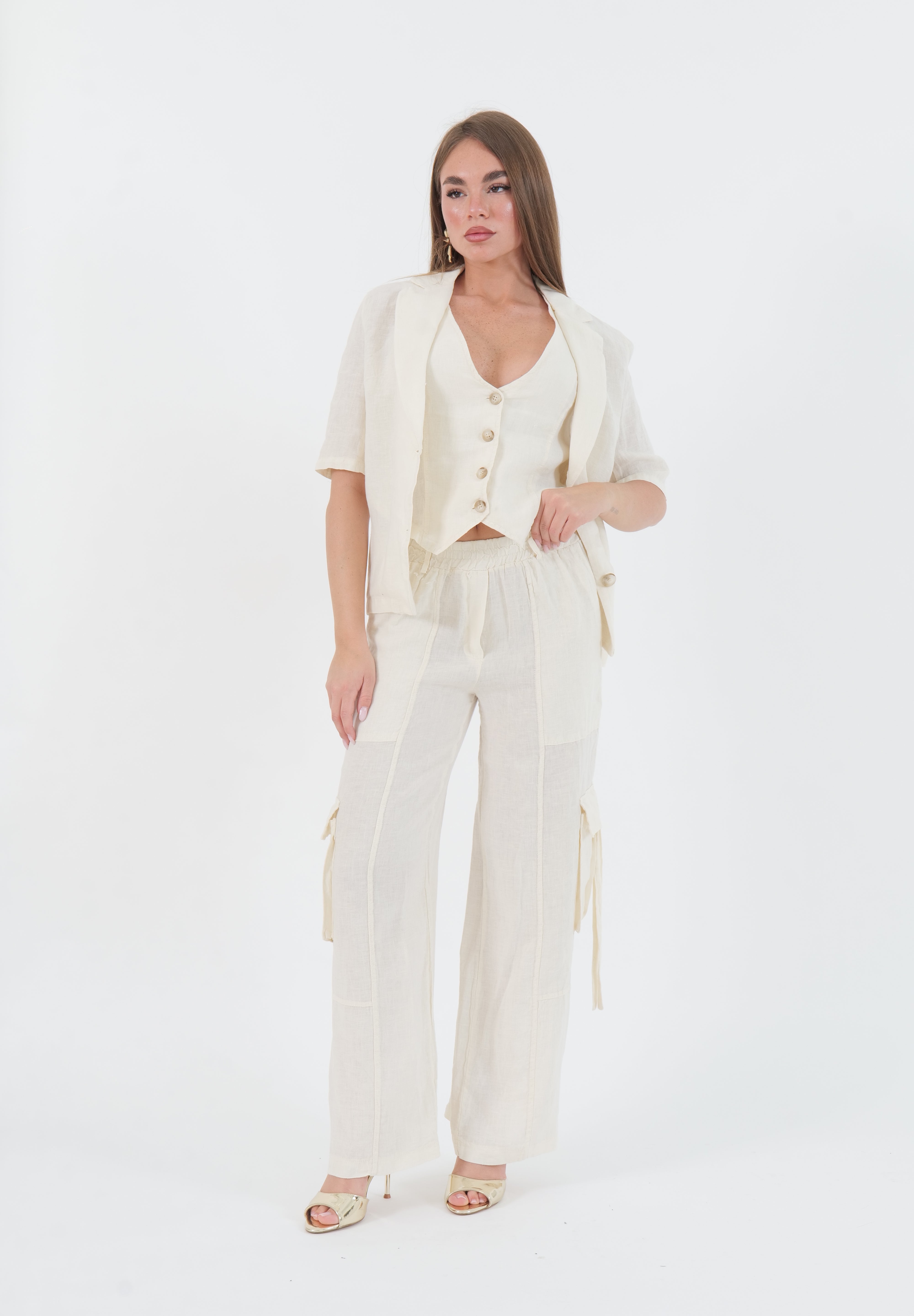 PANTALONE LINO BUTTER
