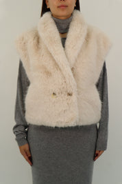 SLEEVELESS FUR COAT