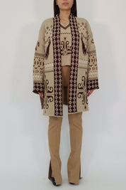 CARDIGAN JACQUARD CAMEL