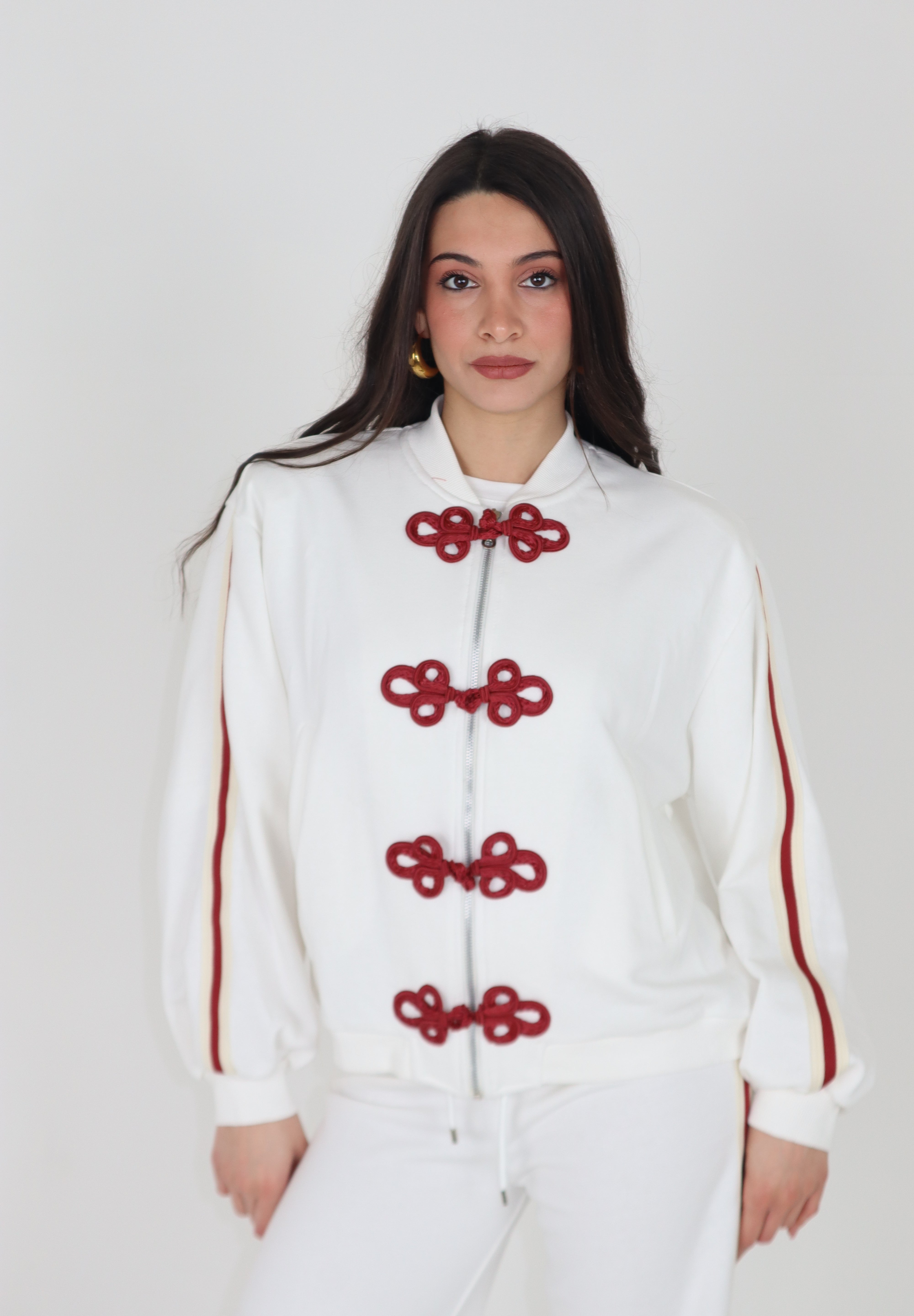 BOMBER IN FELPA JAPAN WHITE