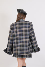 BLAZER TARTAN BLU