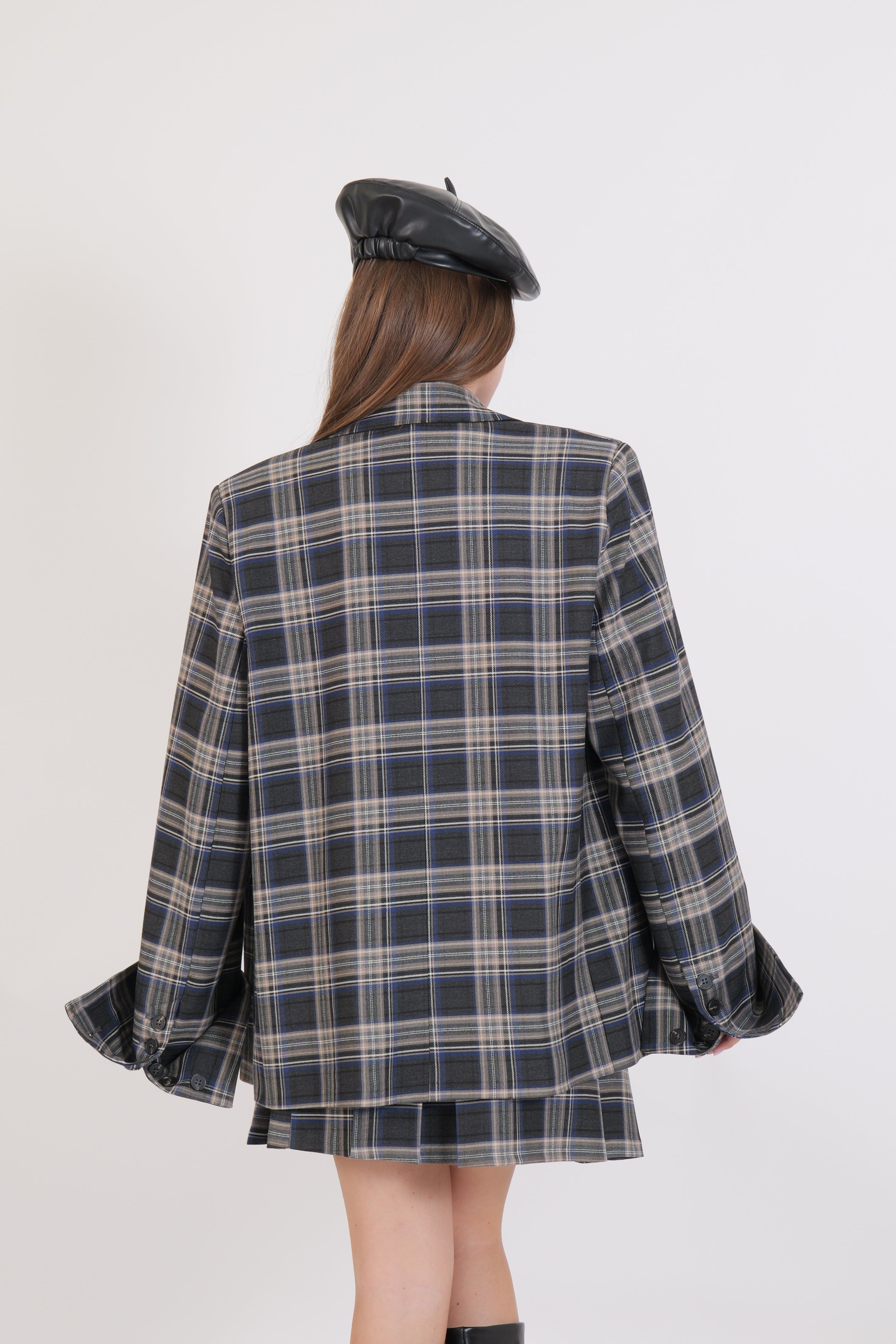 BLAZER TARTAN BLU