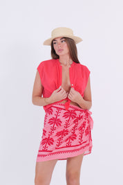 CAMICIA SMANICATA MUSSOLA ROSSO