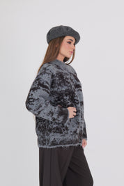 PULLOVER GIROCOLLO NERO/GRIGIO