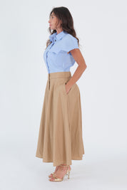 ABITO CAMICIA BLUE CAMEL