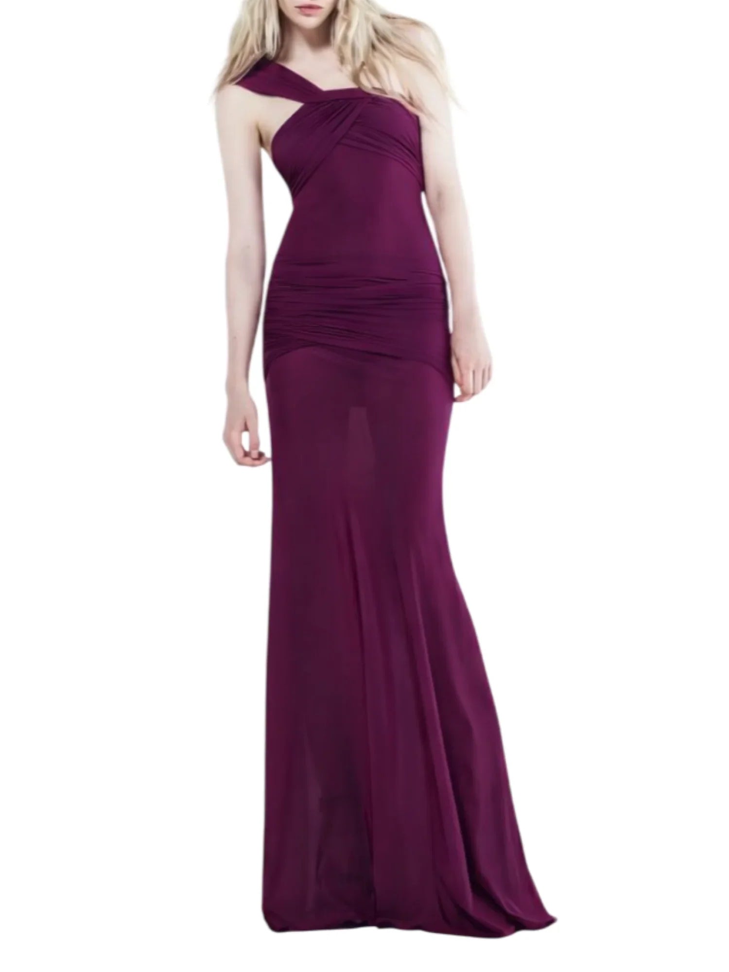 LONG DRESS XENA BURGUNDY