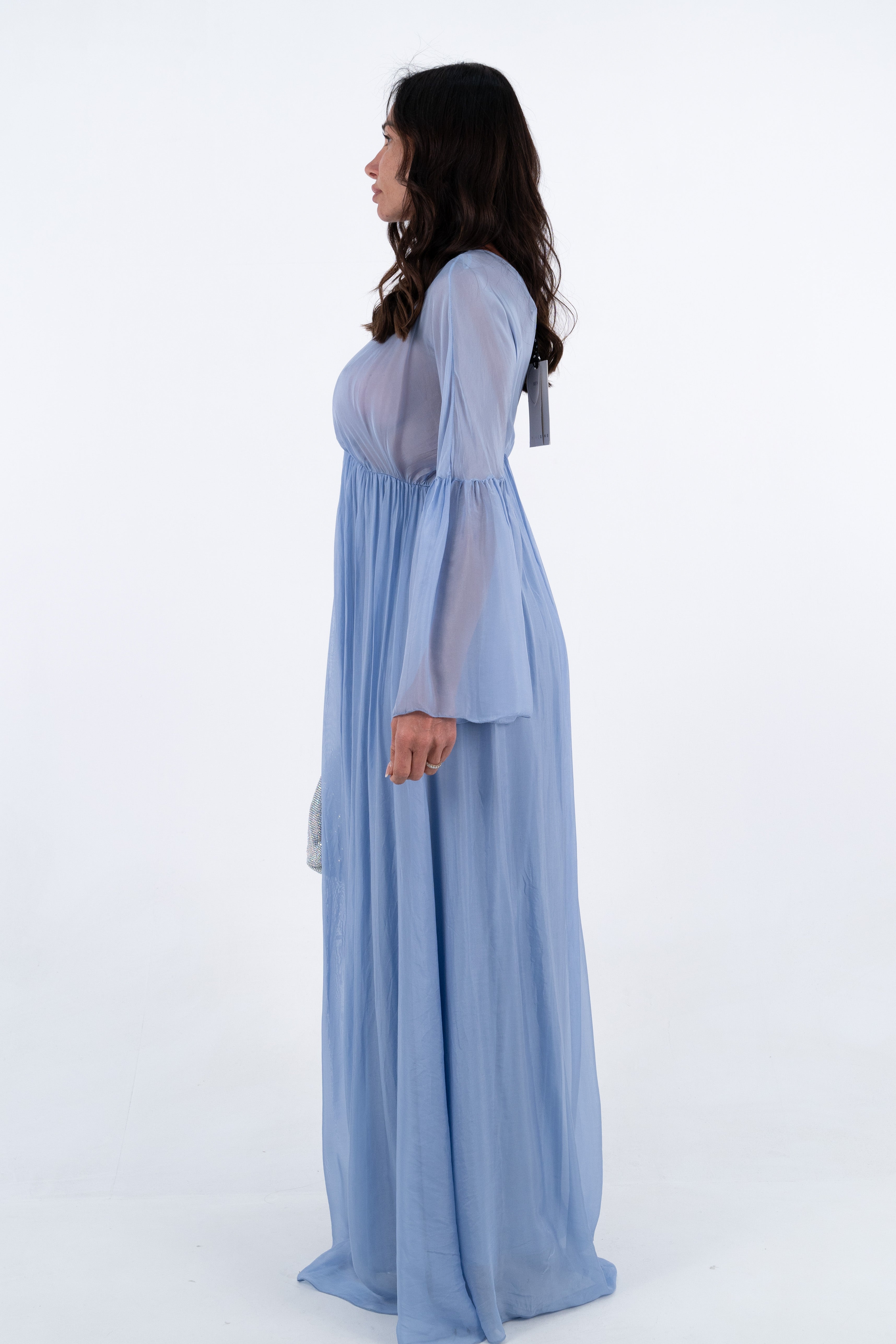 DRESS SETA CELESTE