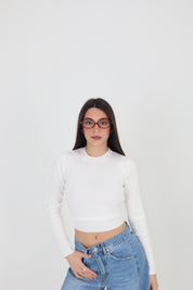 MAGLIA CROP ISA BIANCA