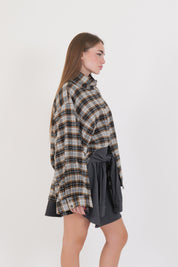 CAMICIA QUADRI CAMMELLO/NERO/GRIGIO