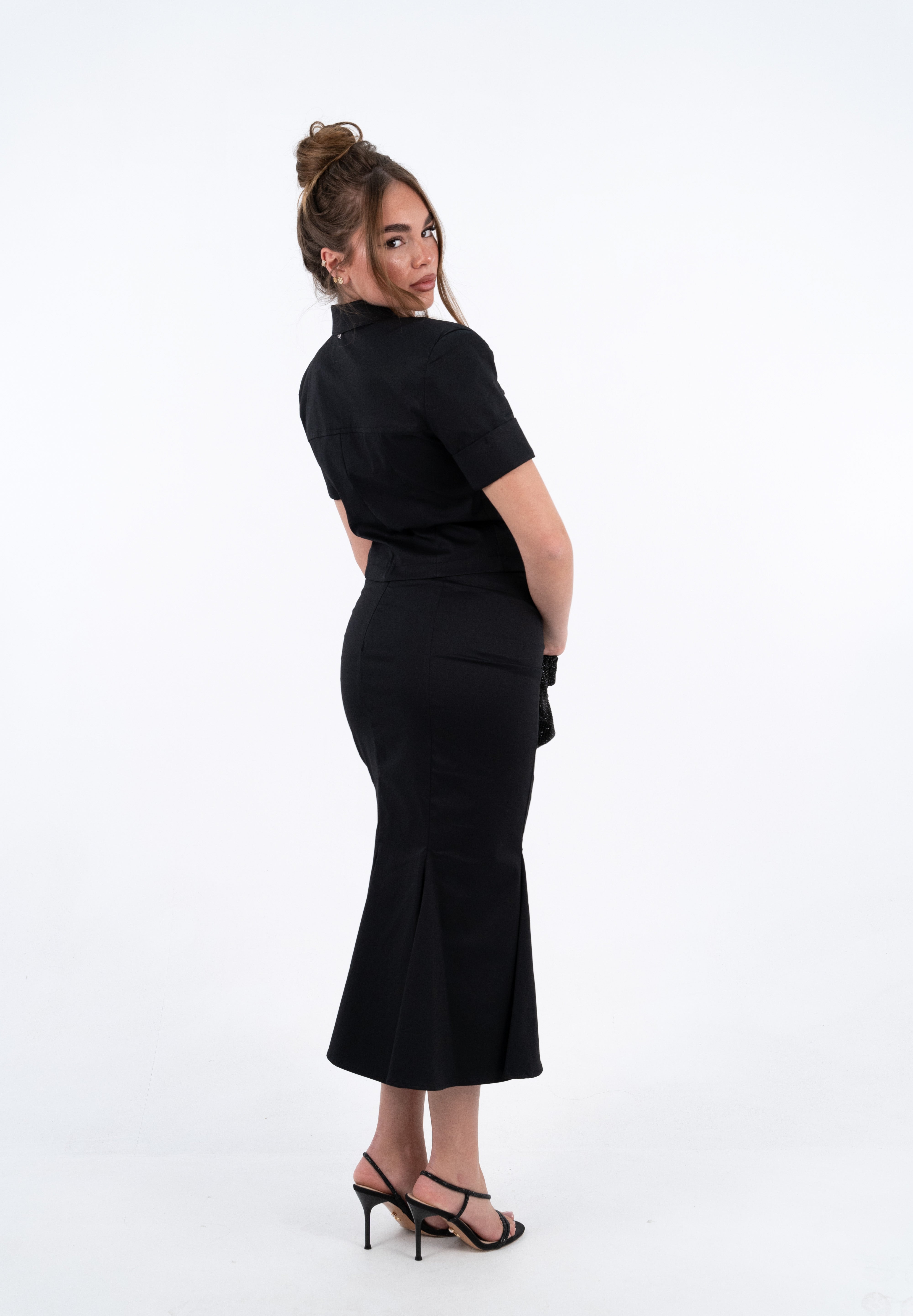 GIACCA CROP GEORGINA NERA
