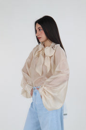 CAMICIA FIOCCO BEIGE