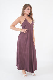 JUMPSUITE SATIN PRUGNA