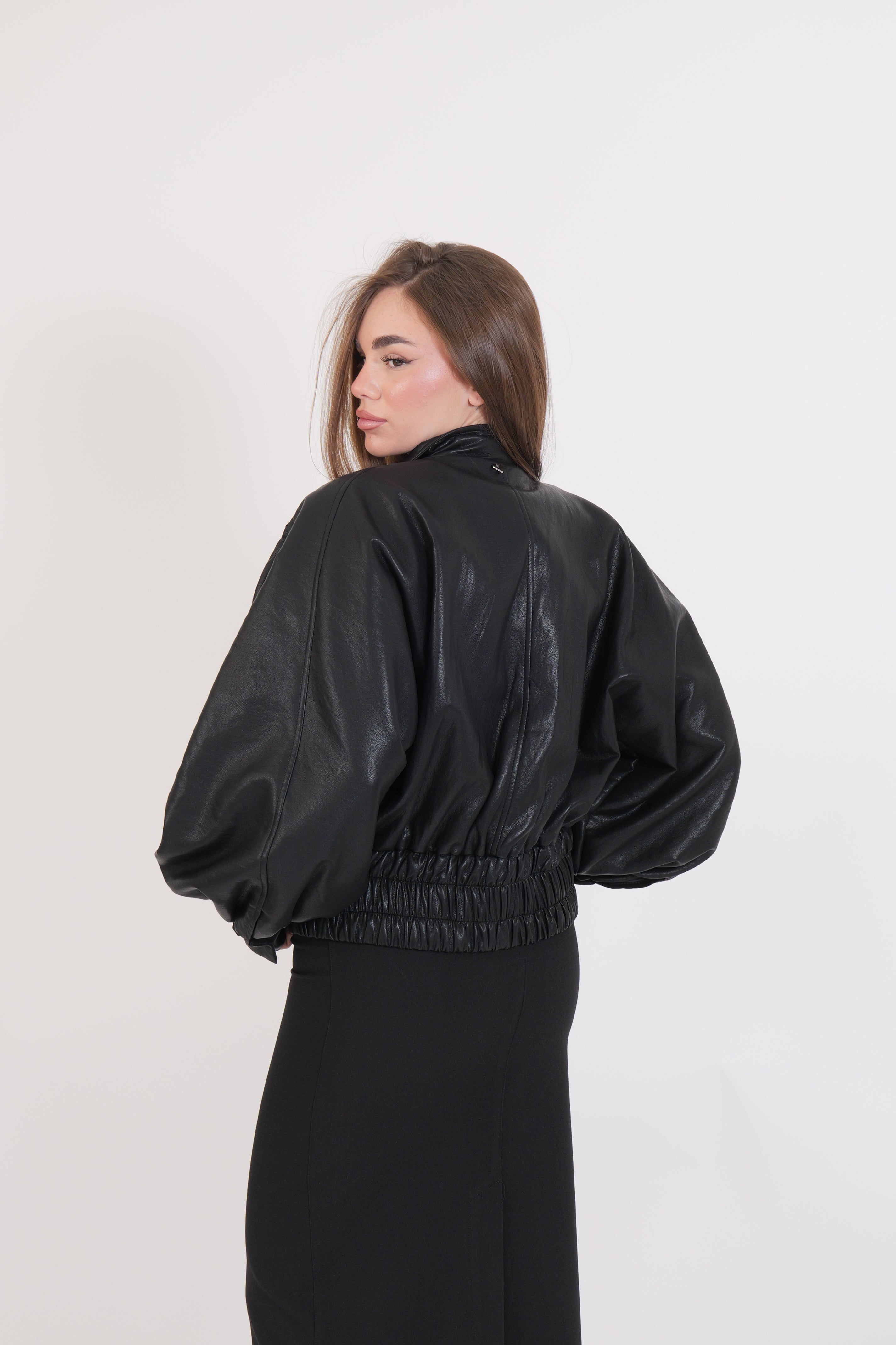 GIACCA IN PELLE NERO