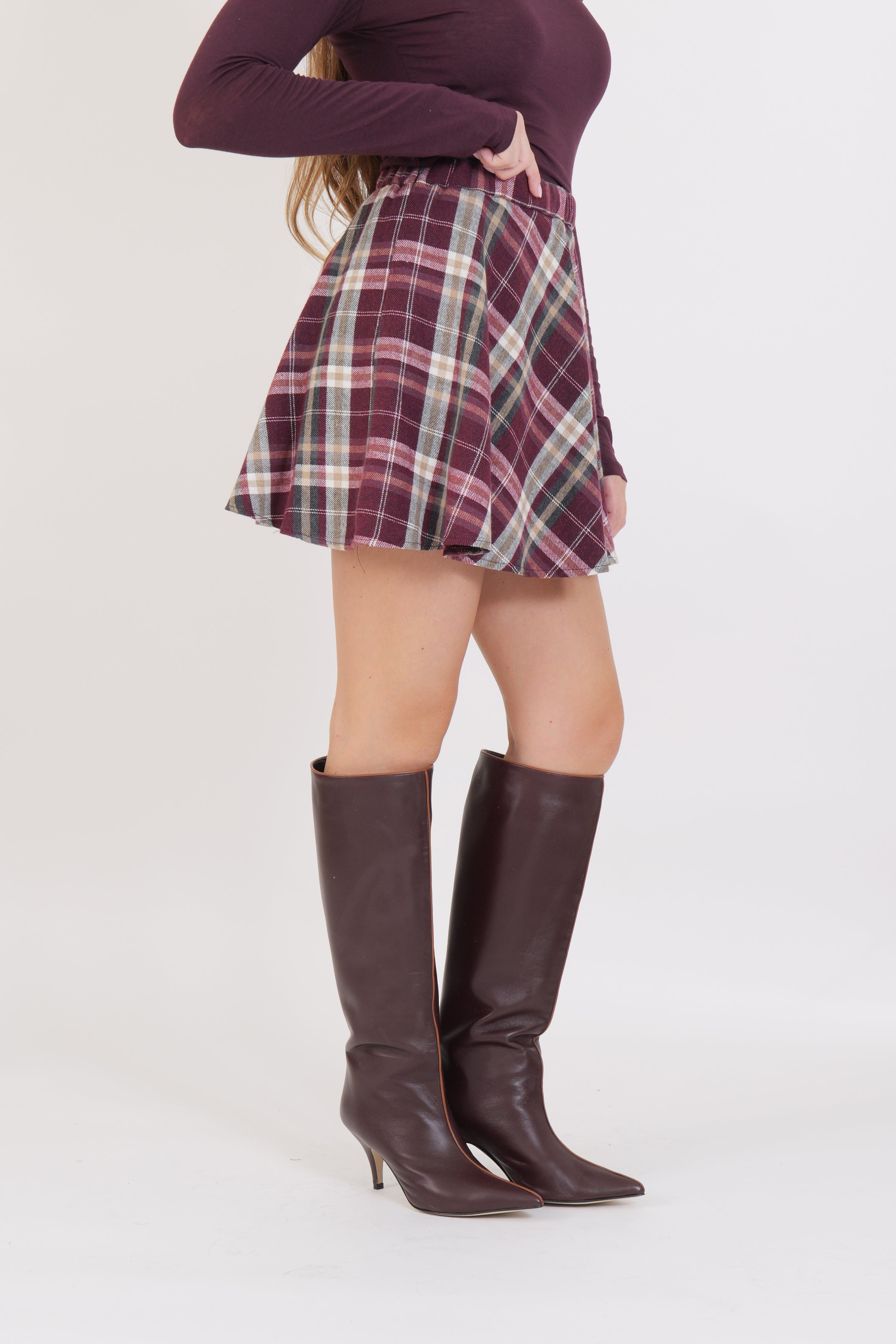 MINI GONNA JEWELS BORDEAUX