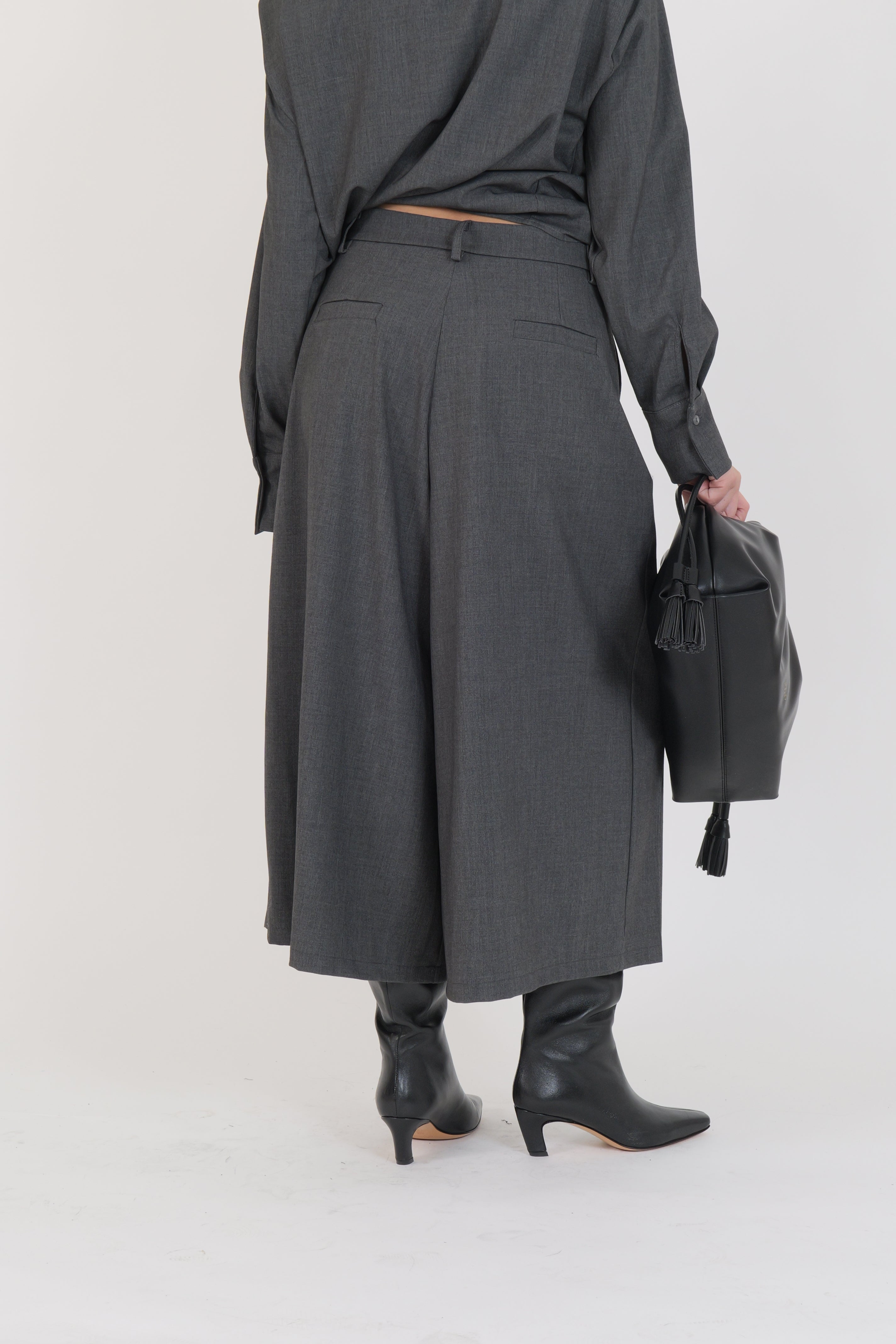 PANTALONE PLISSÈ ANTRACITE