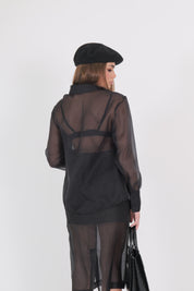 CAMICIA TRASPARENTE NERA