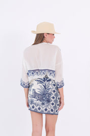 CAMICIA LEOPARDI BLU