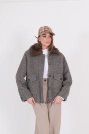CAPPOTTO SCOZZESE CORTO MORO/BURRO