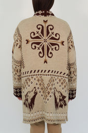 CARDIGAN JACQUARD CAMEL