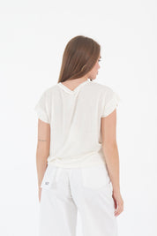 SHIRT MISTO LINO BIANCA