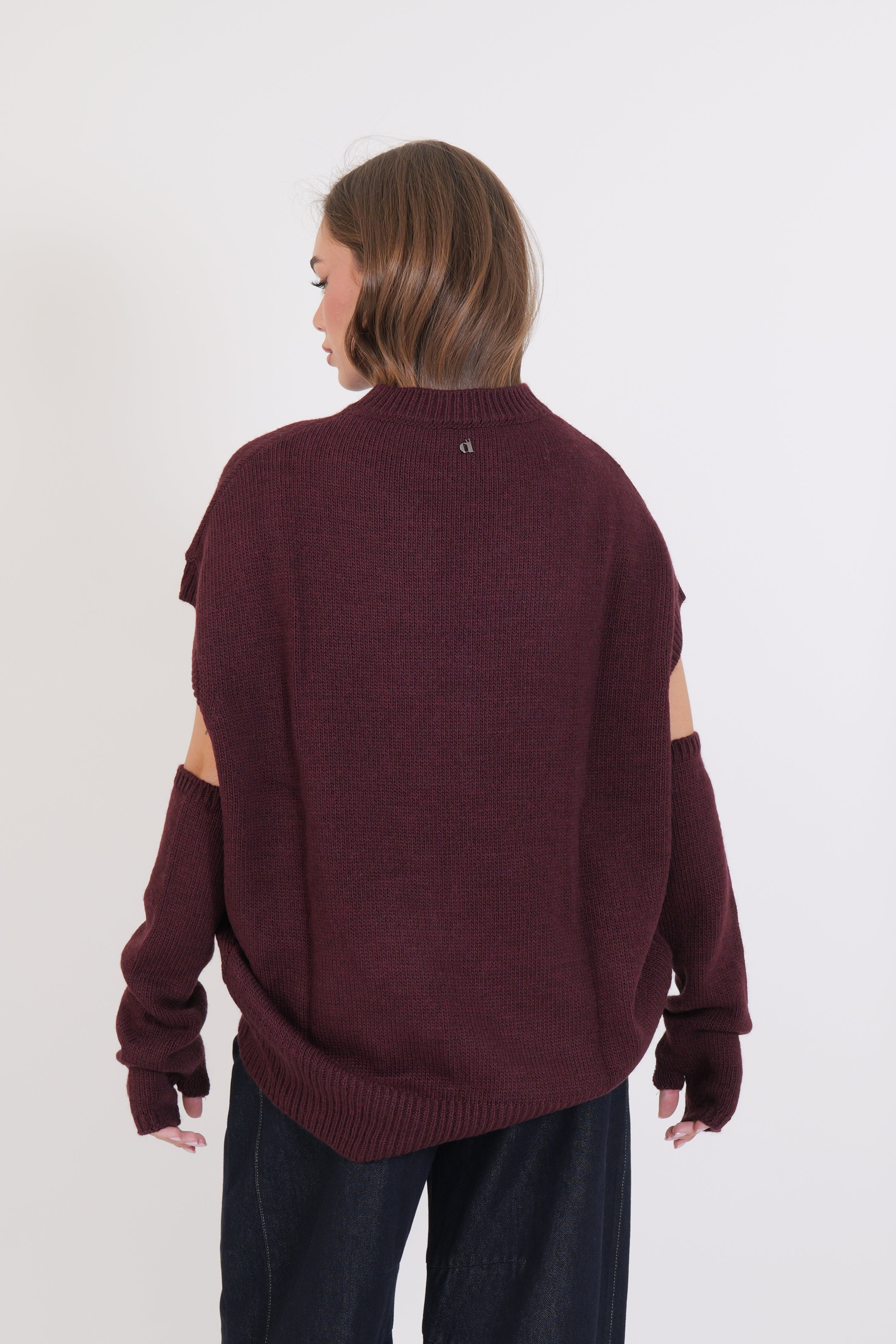 MAGLIA BORDEAUX MISTO LANA DIXIE