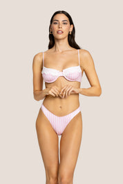 BIKINI BALCONCINO CON SLIP V VERTICAL LINES