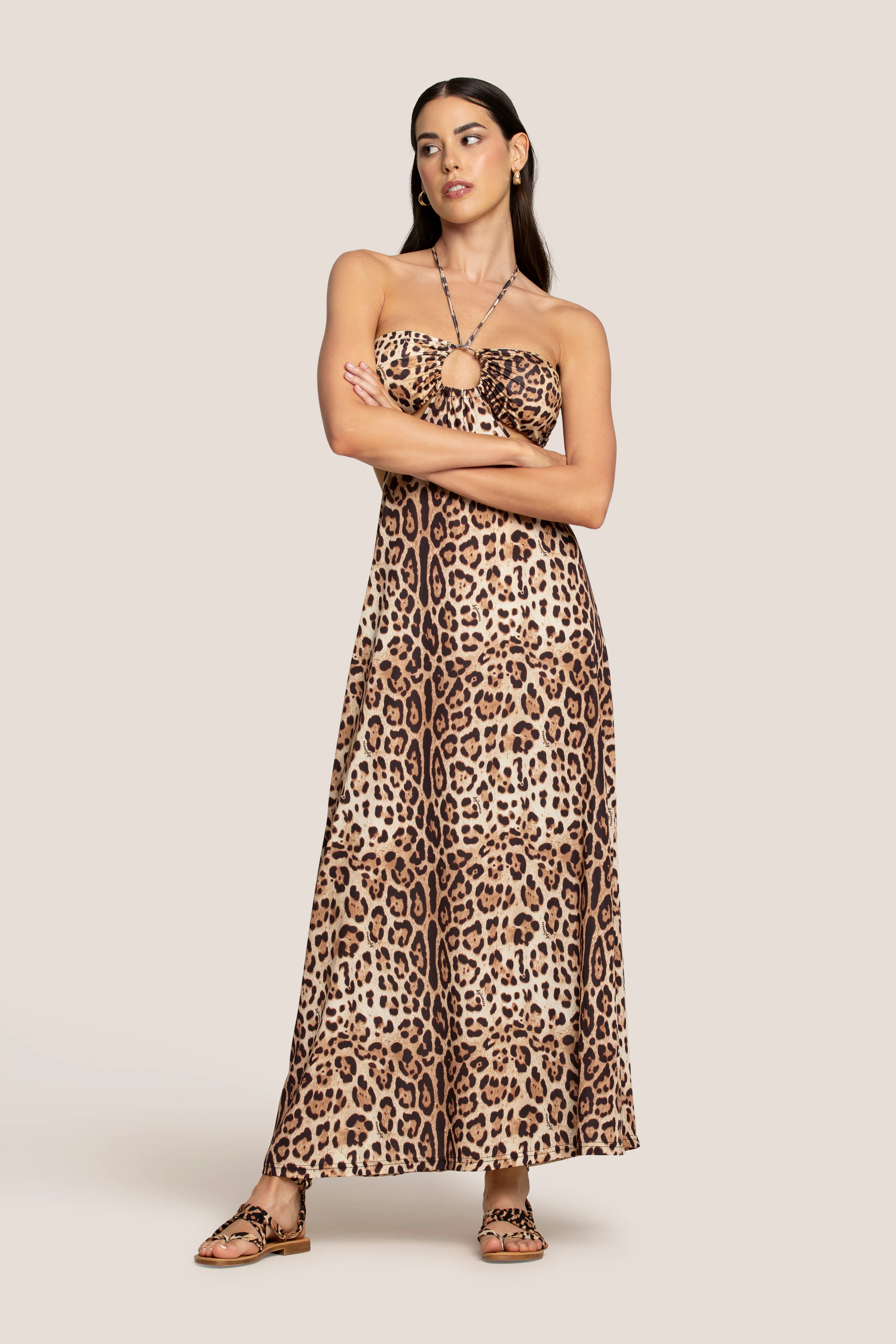 ABITO LUNGO LEOPARD