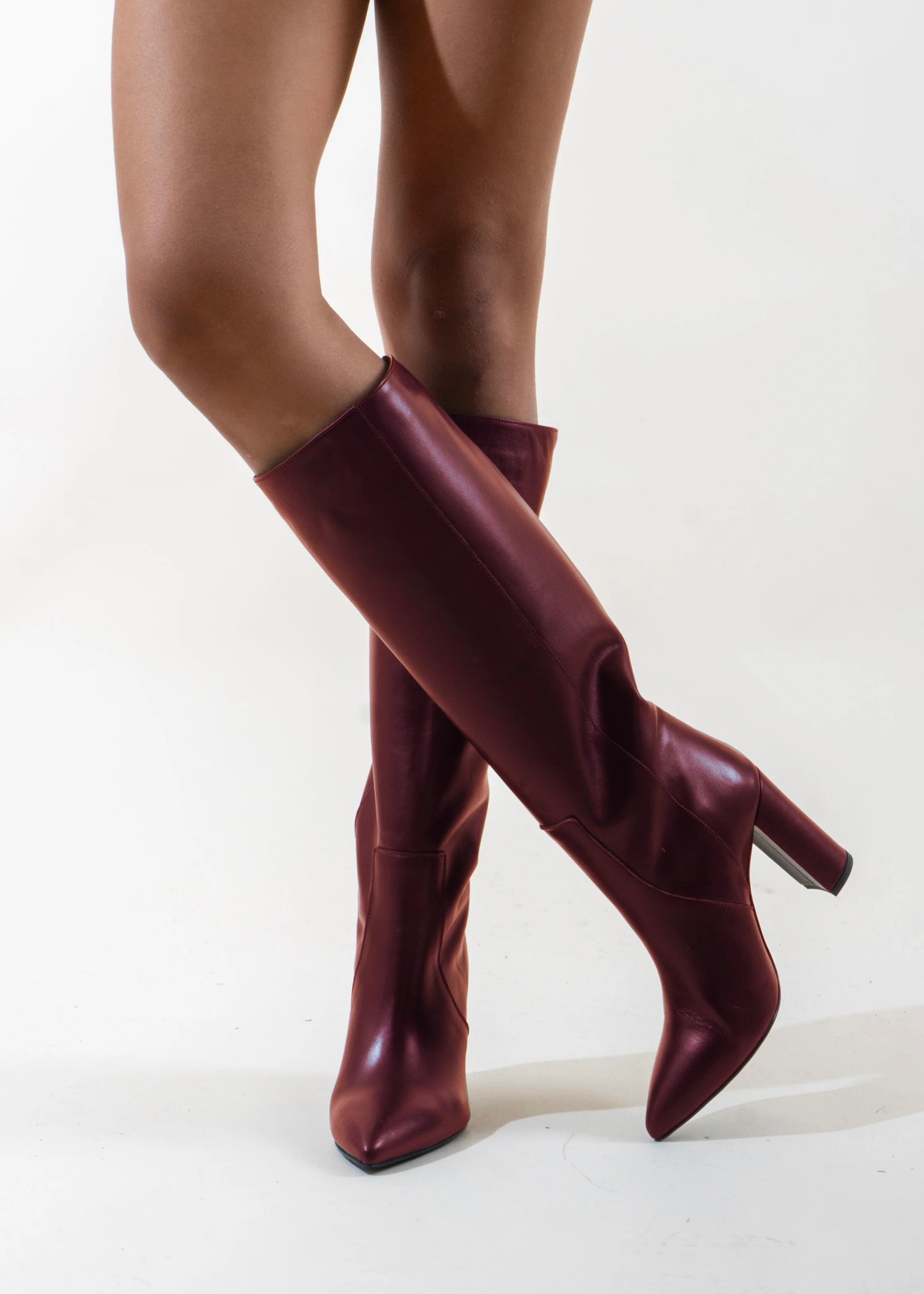 STIVALE IN PELLE BORDEAUX