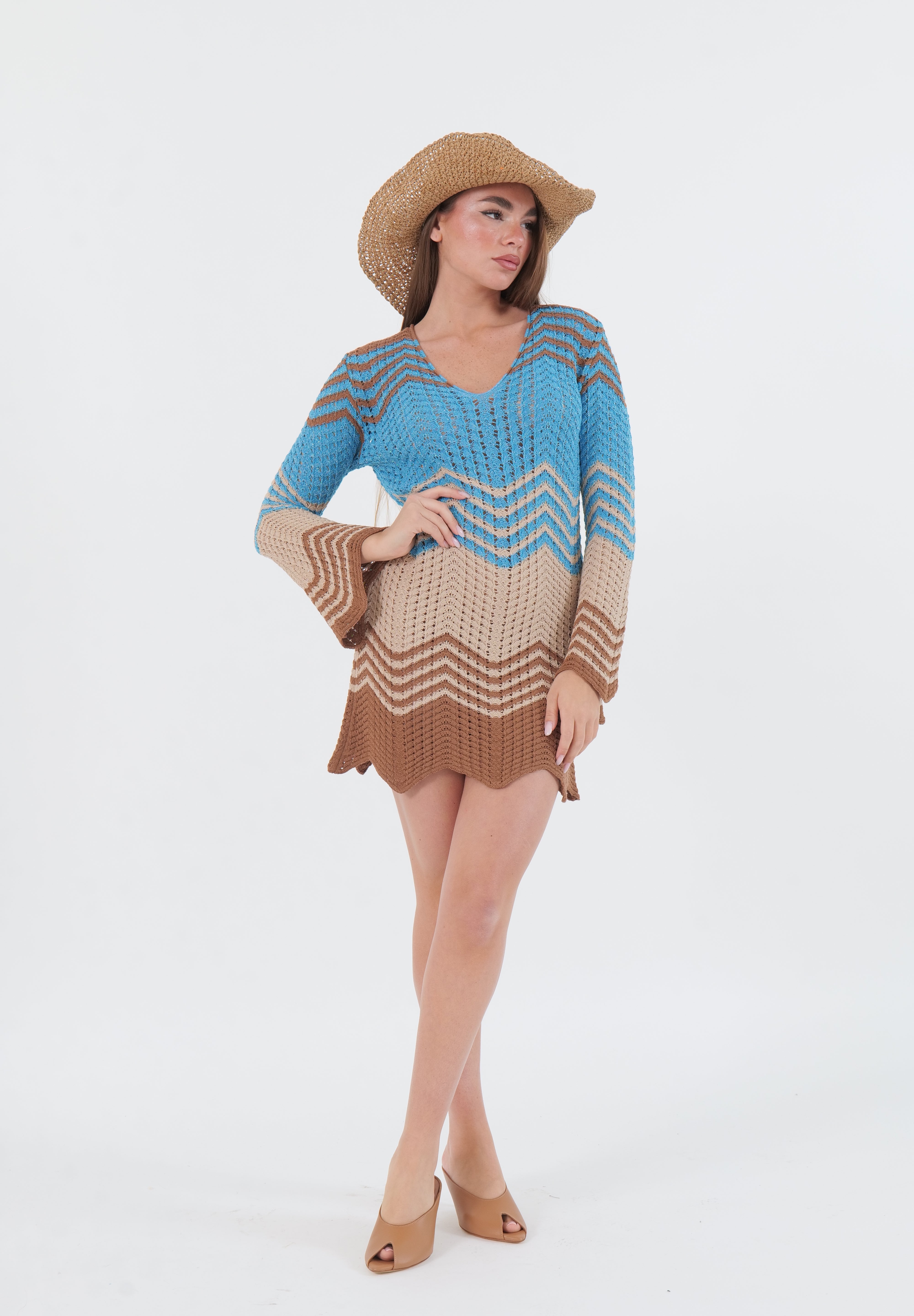 MINI DRESS CHEVRON