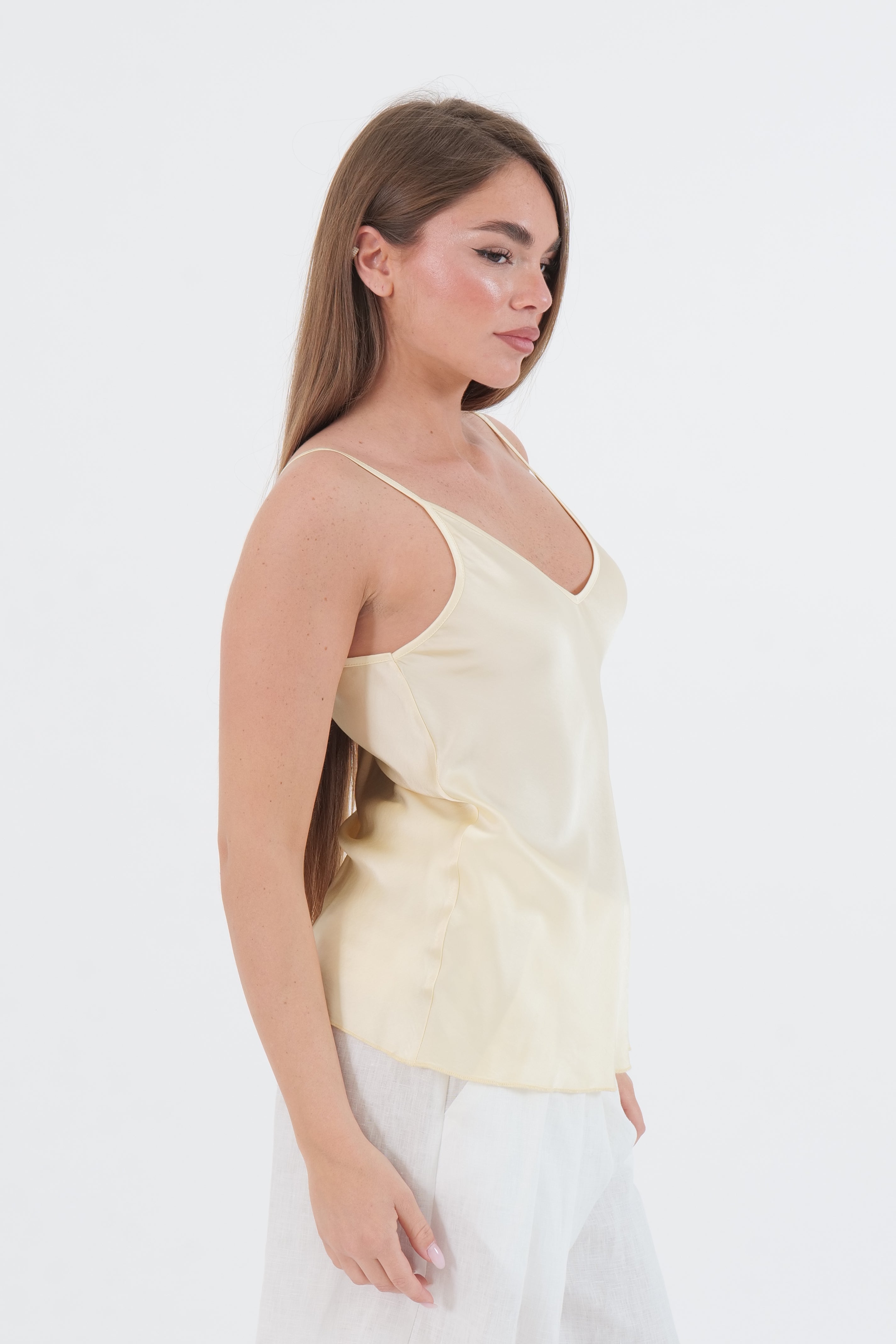 TOP SATIN GIALLO