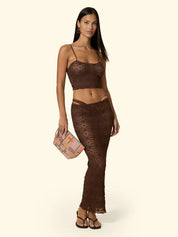 CROP TOP BROWN