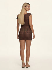 MINI DRESS BROWN