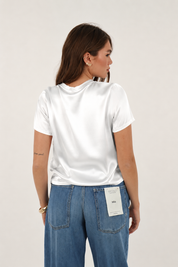 T SHIRT SATIN BIANCA