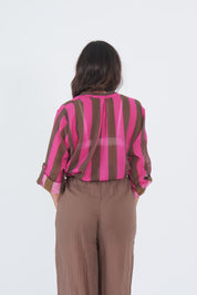 CAMICIA ECO RIGA FUXIA/MORO