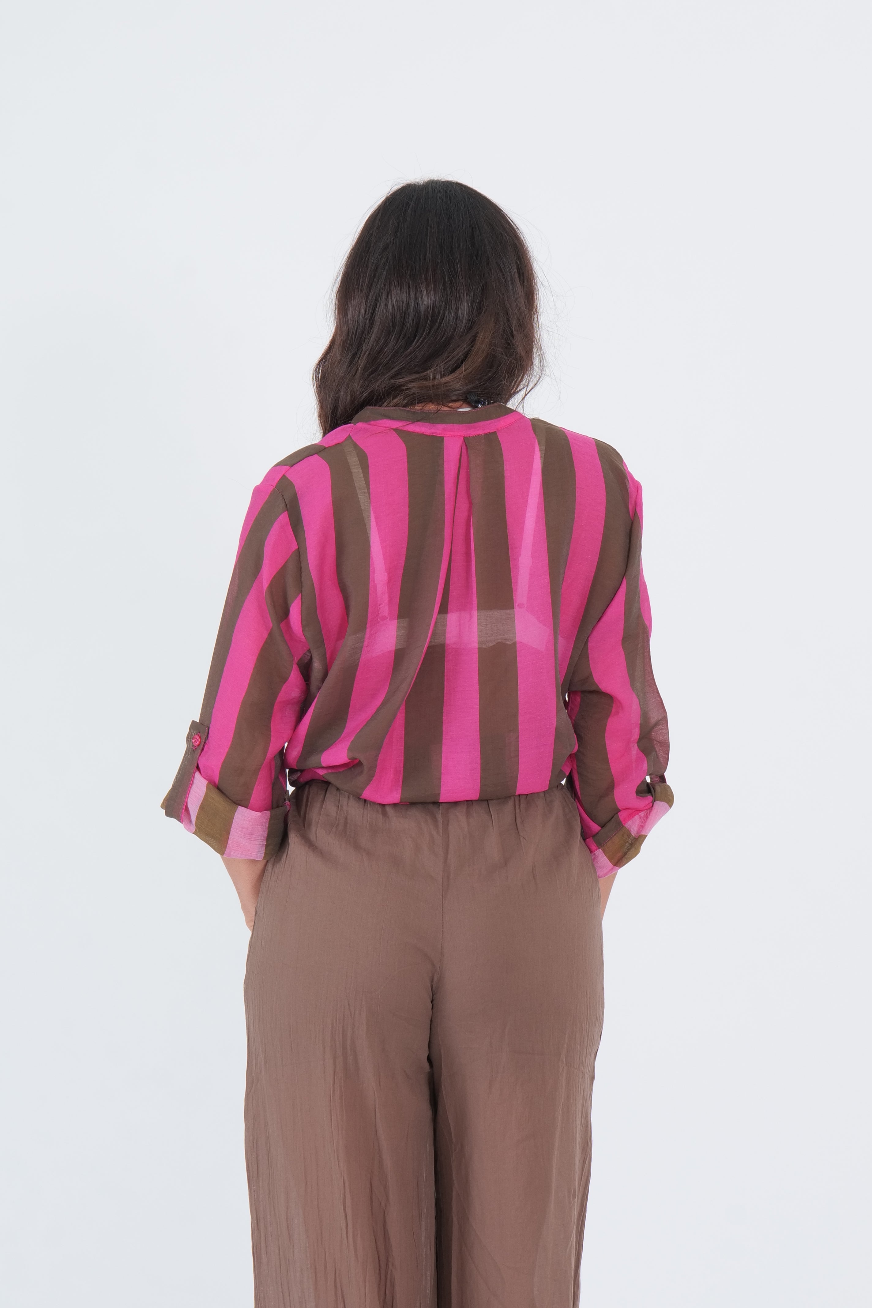 CAMICIA ECO RIGA FUXIA/MORO