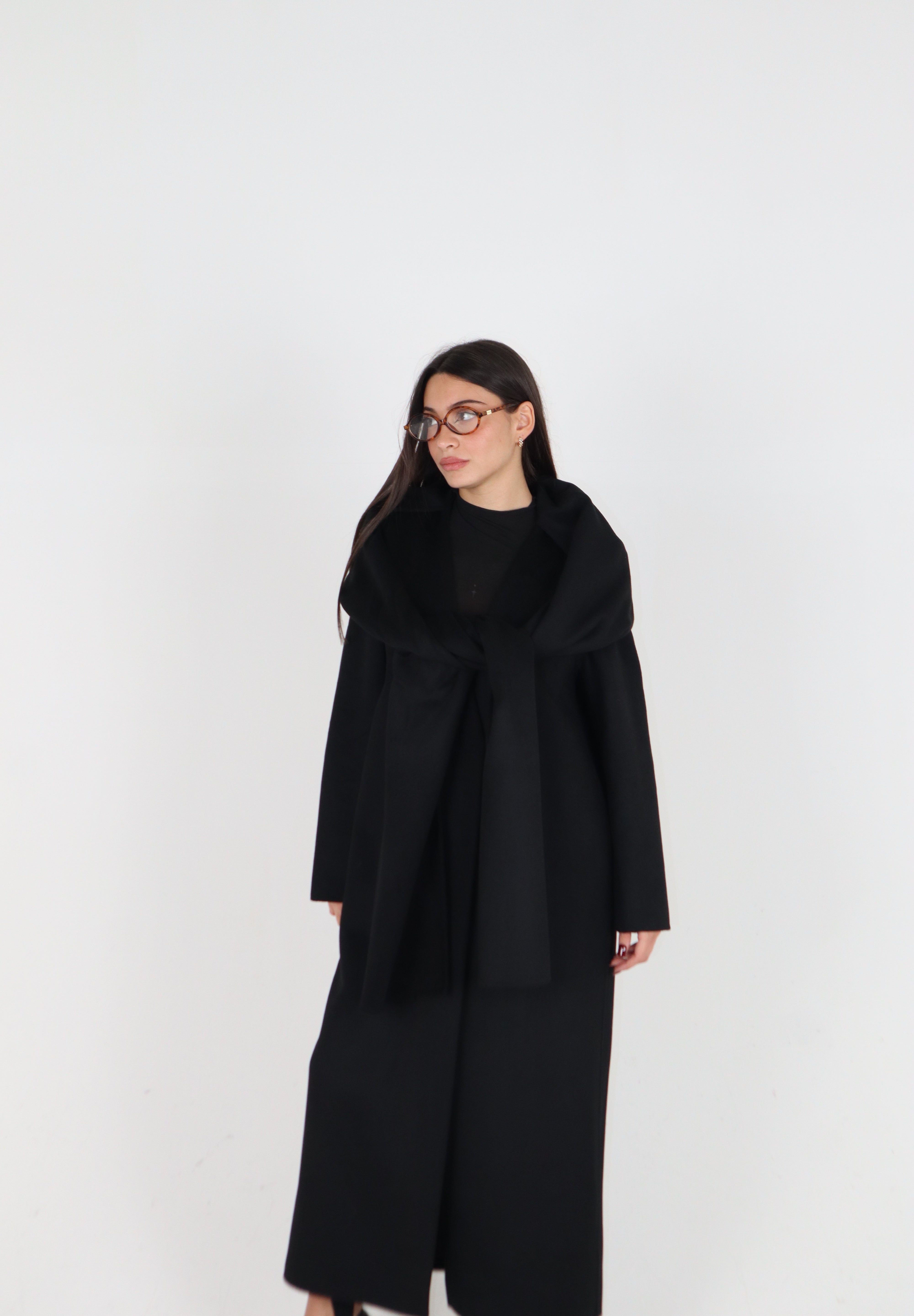 CAPPOTTO SCARF NERO