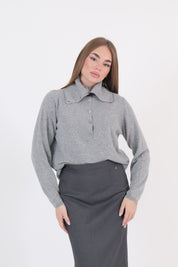 MAGLIA COLLO ALTO GRIGIO
