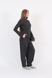 TOP MANICA LUNGA NERO