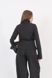 TOP MANICA LUNGA NERO