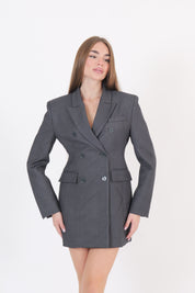 BLAZER DRESS DOPPIOPETTO GRIGIO MELANGE