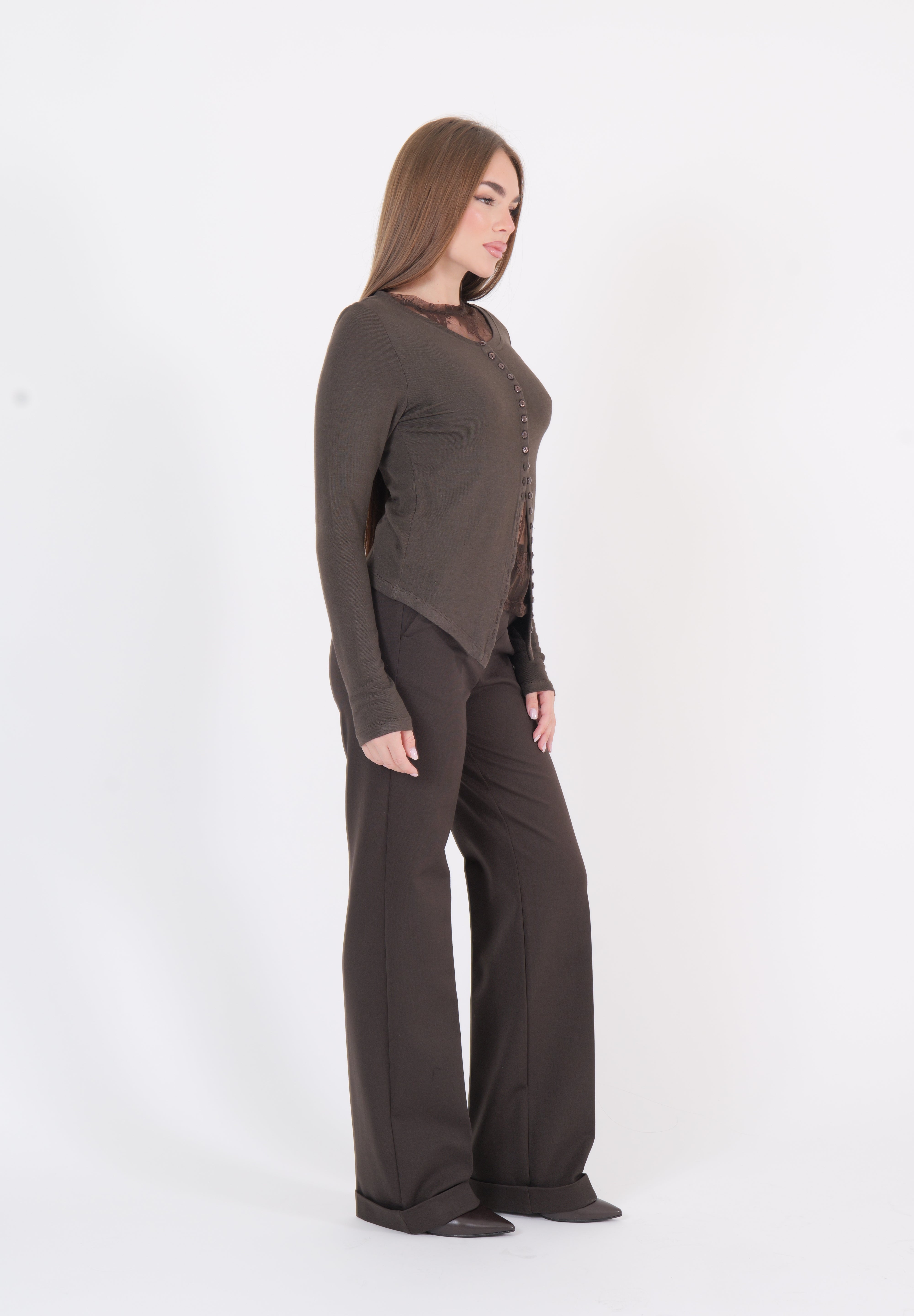 MAGLIA TWIN SET EBANO