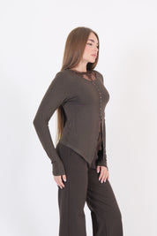 MAGLIA TWIN SET EBANO