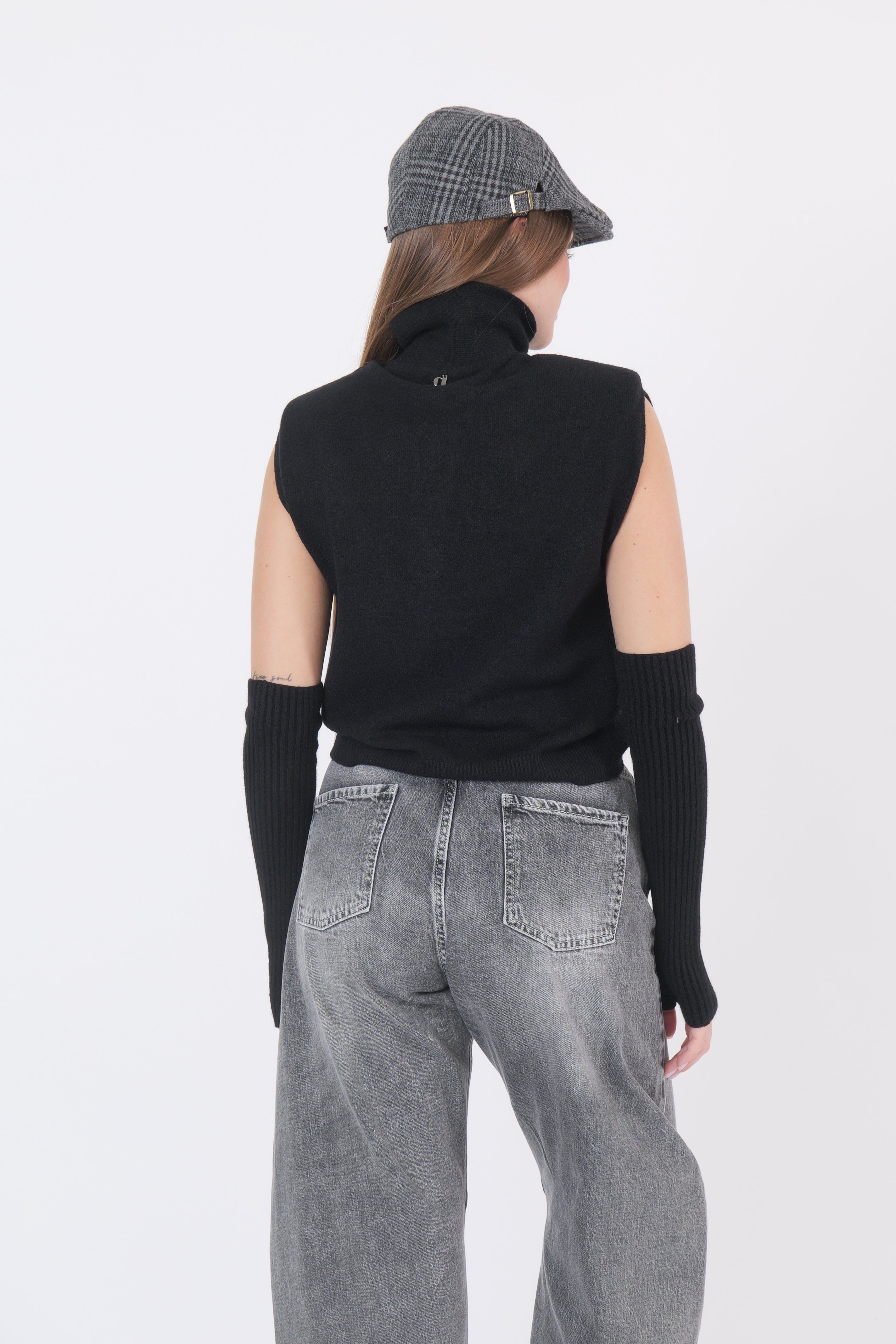 MAGLIA MANICOTTI NERA DIXIE