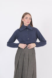 MAGLIA COLLO ALTO BLU