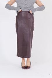 LONGUETTE ECOPELLE COCCO BORDEAUX