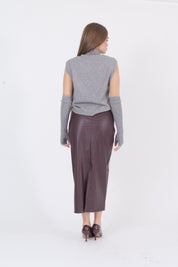 LONGUETTE ECOPELLE COCCO BORDEAUX