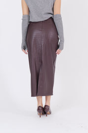 LONGUETTE ECOPELLE COCCO BORDEAUX