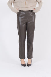 PANTALONE ECOPELLE MORO